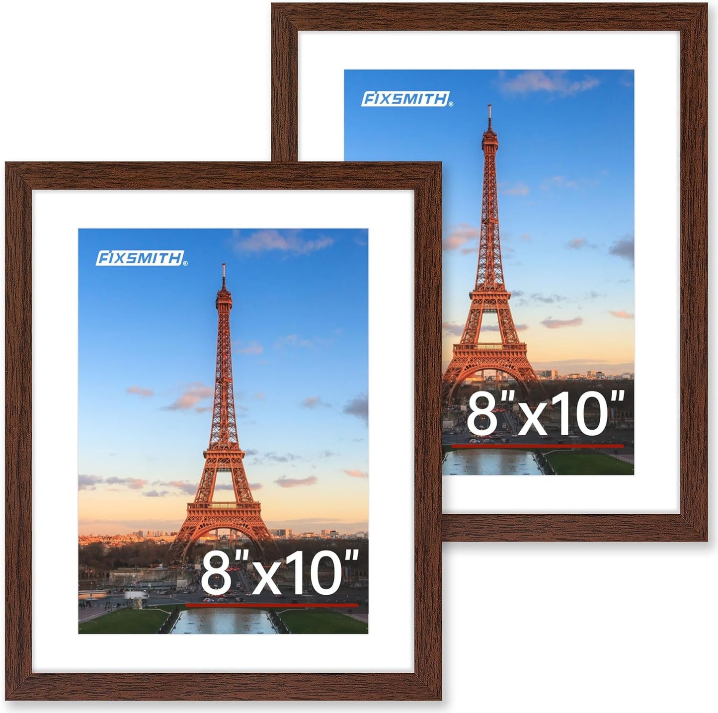 FIXSMITH 10 Pack Picture Frames Collage Wall Decor for Mounting or Tabletop Display, Gallery Wall Frame Set with Two 8x10 Black Frames, Four 5x7 Frames and Four 4x6 Frames, Multi-Pack Photo Frame Set