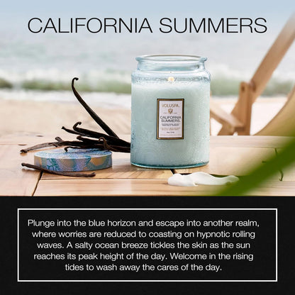 Voluspa Baltic Amber Candle, 18 oz, Coconut Wax Blend, Scented Candles for Home, 100 Hour Burn Time, Candle Jar