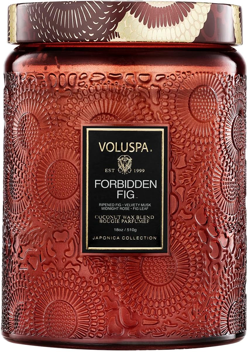 Voluspa Baltic Amber Candle, 18 oz, Coconut Wax Blend, Scented Candles for Home, 100 Hour Burn Time, Candle Jar