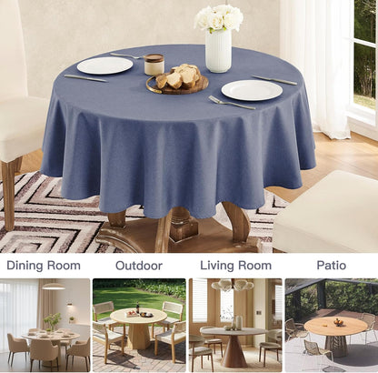Veblandy Rectangle Tablecloth Waterproof Linen Textured Table Cloth Stain and Wrinkle Resistant Washable, Decorative Fabric Table Cover for Dining, Party and Camping (Sage Green, 52 * 70)