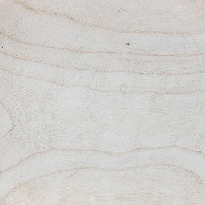Bloomingville Hand-Carved Paulownia Wood Bowl with Whitewashed Finish