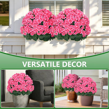 2Pack 4FT Artificial Bougainvillea Topiary Trees for Outdoor, Fake Silk Flowers Plants Bushes with Ground Spike, Faux UV Resistant Shurbs Trees for Outside,Front Porch,Patio,Balcony Decor