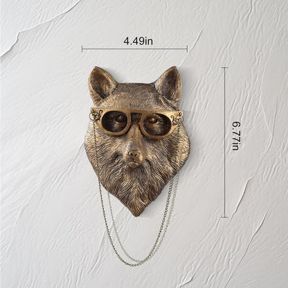 UITWMKTG 5 Pack Animal Head Wall Decor Gold Wall Sculpture Home Decor for Office Bedroom Modern Decor for Men Women