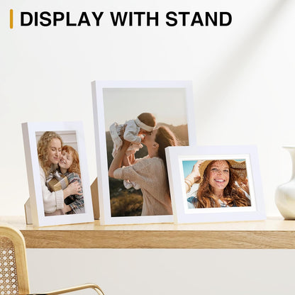 Vittanly 15 Pack Picture Frames Collage Wall Decor for Mounting or Tabletop Display, Gallery Frame Set for Family, Multi Sizes Including 3pcs 8x10, 6pcs 5x7, 6pcs 4x6, Black