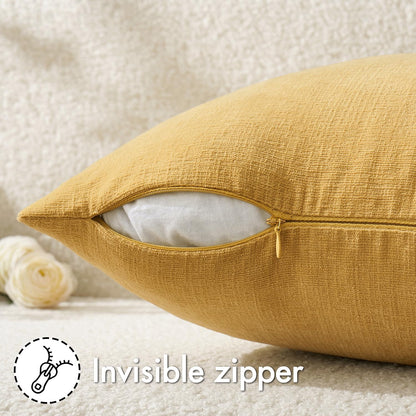 MIULEE Olive Green Couch Pillow Covers 18x18 Inch, Set of 2 Soft Chenille Decorative Square Throw Pillow Covers Farmhouse for Sofa Living Room Bed