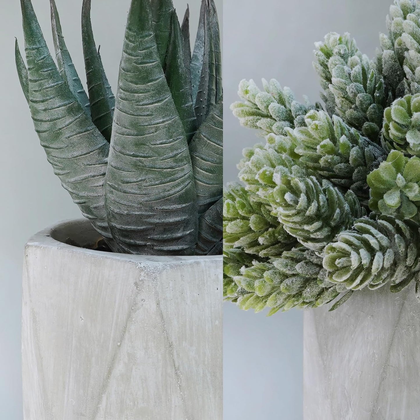 Winlyn Set of 3 Mini Artificial Succulent Plants Potted Small Fake Aloe Hops String of Pearls Plants in Gray Hexagon Ceramic Pots for Modern Home Office Desk Living Room Kitchen Table Shelf Décor