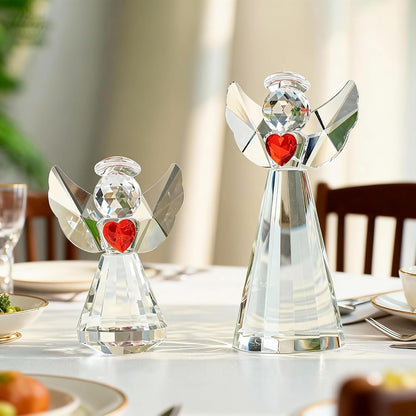 HDCRYSTALGIFTS 3.3'' Crystal Bird Figurine Collectible Art Glass Animal Figurines Table Home Decor Paperweight Valentine’s Day for Women