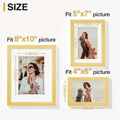 Vittanly 20 Pack Picture Frames Collage Wall Decor, Multi Sizes Including 4pcs 8x10, 8pcs 5x7 and 8pcs 4x6 Photo Frames, Gallery Frame Set for Wall or Tabletop Display, Black, Brown and Dark Grey