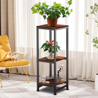Plant Stand Indoor, Tall Plant stands for Indoor Outdoor Plants, 2 Tier Heavy Duty Plant Shelf 31" Metal Pedestal Stand Modern Corner Flower Stand for Patio, Living Room, Balcony