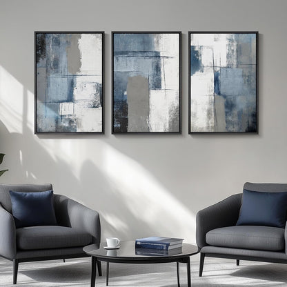 Large Framed Abstract Nature Landscape Wall Art for Living Room, Set of 3 Modern Canvas Prints Paintings Artwork for Walls, Green Lake Pictures for Hallway, Dining Room, Office Wall Decor 24x36 Inch
