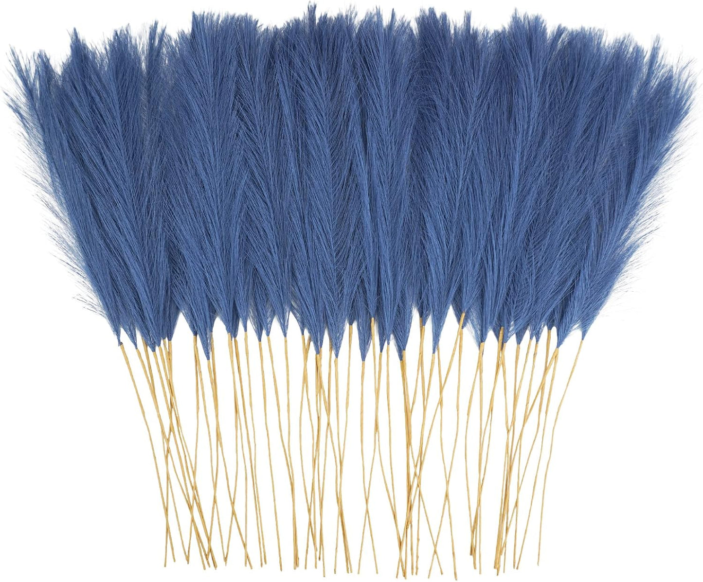 obbsie 50pcs Pink Faux Pampas Grass Decor, 21.6" Short Artificial Floral Branches Vase Filler Flower Arrangement for Home Wedding Boho Outdoor Decor