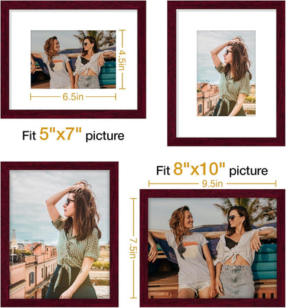 Vittanly 11x14 Picture Frame, Display Pictures 8x10 with Mat or 11x14 without Mat, Photo Frame for Wall Mounting, Black, 1 Pack - Colors B