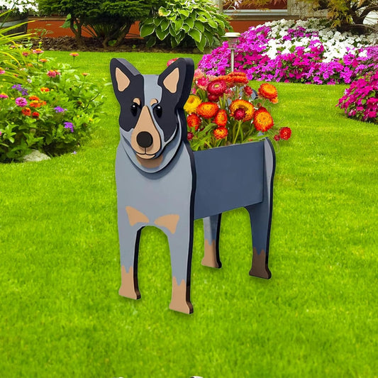Golden Doodle Dog Planter, Cute Animal Shaped Plant Pot, Dog Flower Pot, Gifts for Women & Pet Lovers, Indoor Outdoor Garden Home Office Decor, 9.45 x 7.17 x 13.82 Inches - Colors B