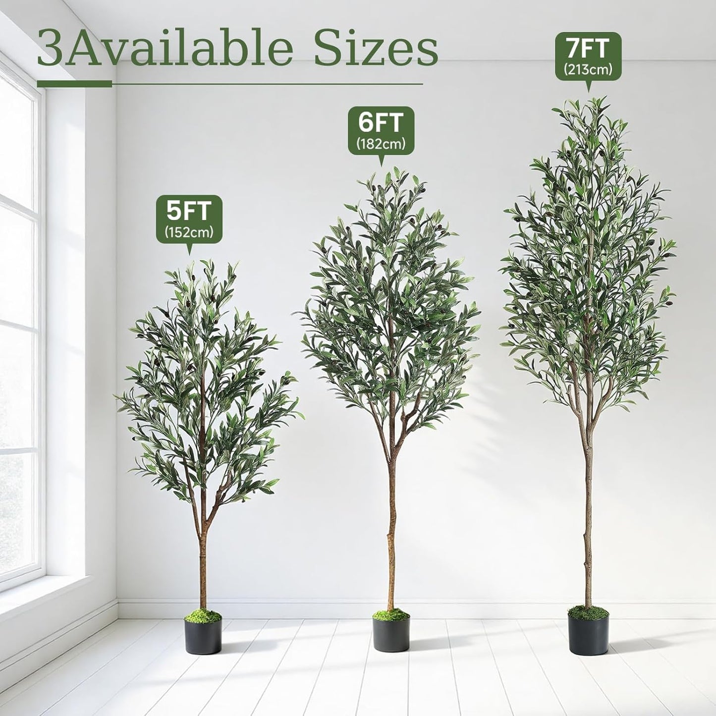 Alupssuc Olive Trees Artificial Indoor, 6FT Tall Faux Olive Tree with White Planter, Artificial Plants with Lifelike Fruits and Realistic Leaves for Modern Home Office Living Room Decor