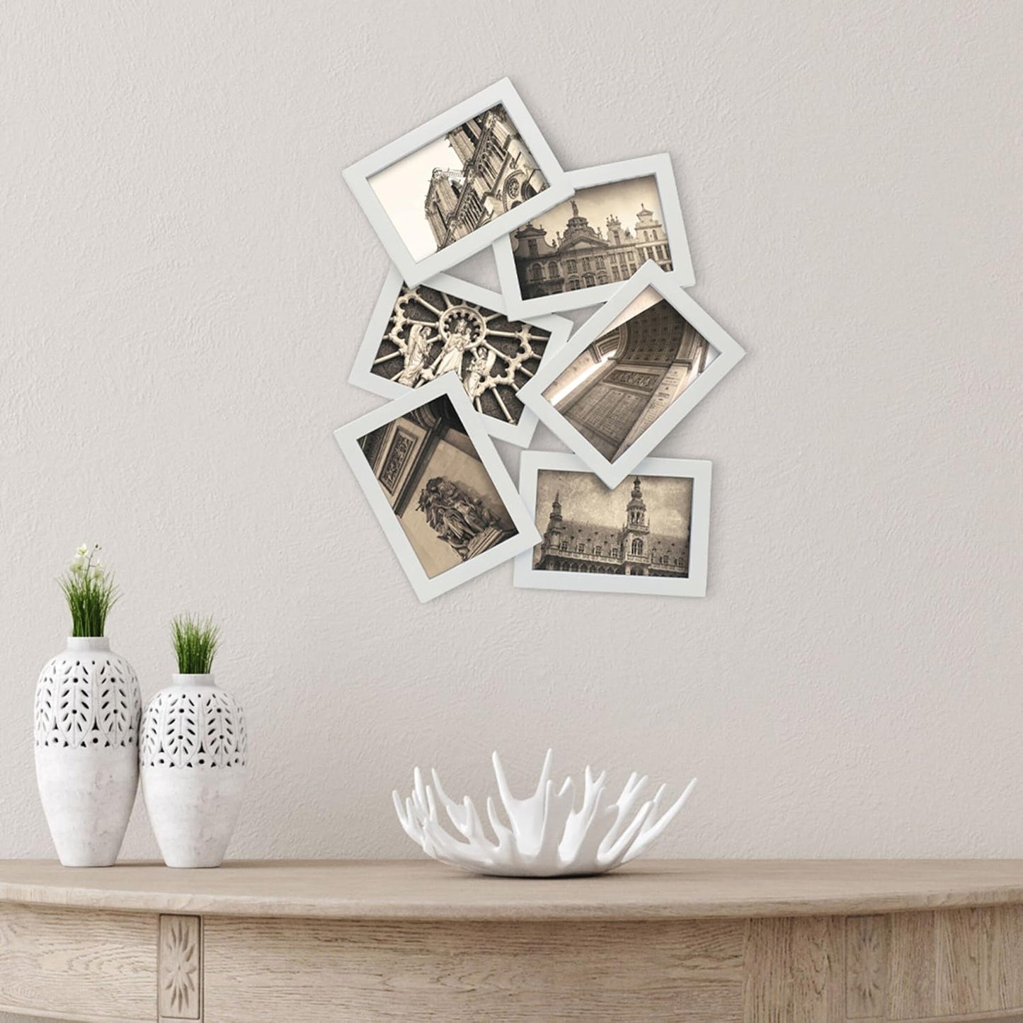 MELANNCO Collage Picture Frame for Wall, Holds 12 Photos - Six 4x6 and Six 6x4 Images, 18x23 Inch Black Plastic Frame, Hang Horizontal or Vertical, Gallery Wall Decor