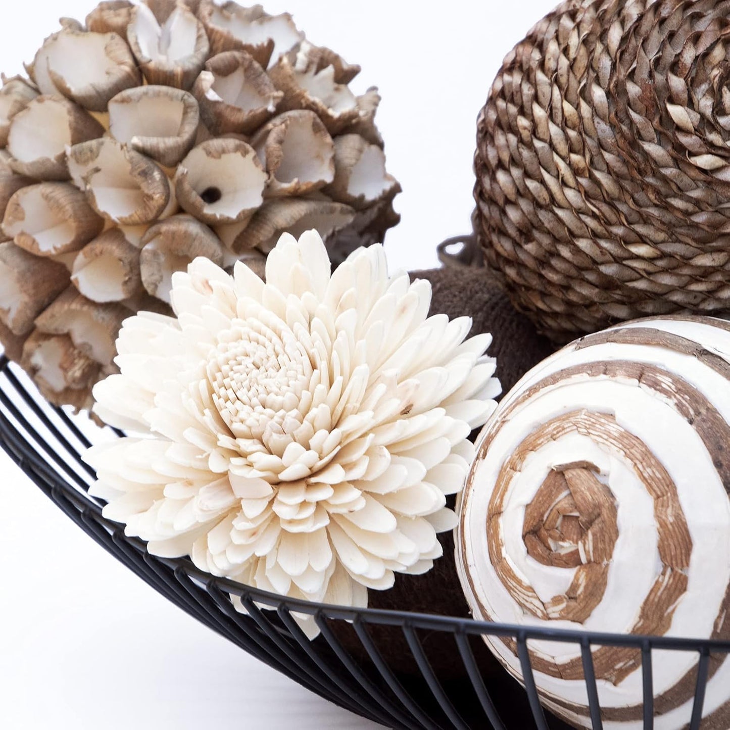 ANDALUCA Natural Tones Vase & Bowl Filler Decorative Balls (Natural Orbs)