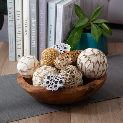 ANDALUCA Black & White Decorative Balls Bowl Filler Bag with Orbs, Balls (Black)