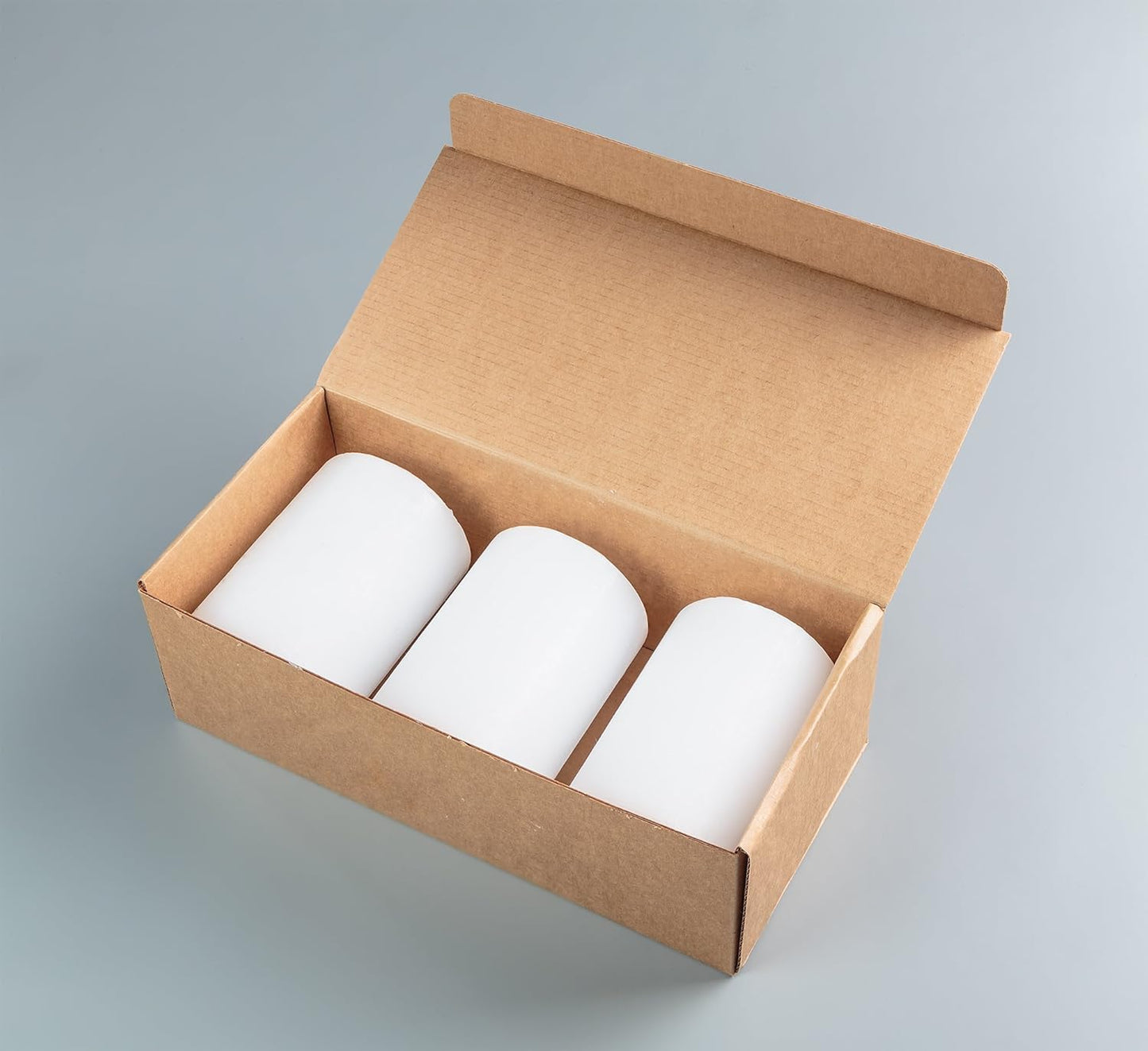 Melt Candle Pillar Candles, 3 Pack - Unscented Candles for Home, Church, Weddings, & More - 3" x 4", Ivory