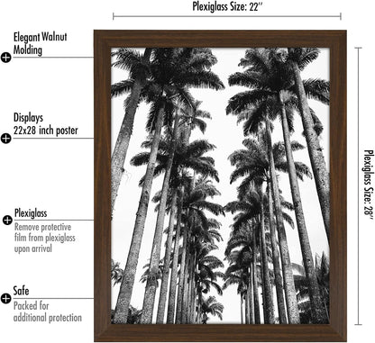 Americanflat 16x20 Picture Frame with Polished Plexiglass - Black Picture Frame - Wide Photo Frames Made of Engineered Wood for Vertical or Horizontal Wall Display - Epic Collection - Black - Colors A