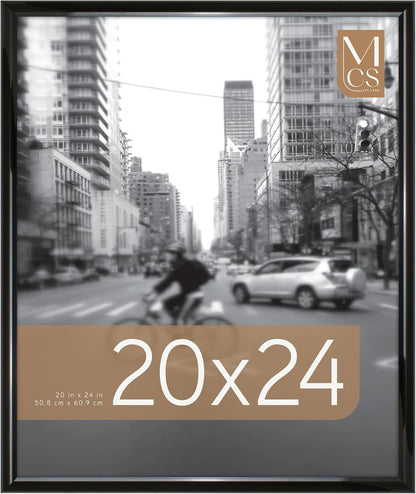 MCS Trendsetter 24x36 Poster Frame Black High-Gloss, Vertical & Horizontal Wall Hanging Large Picture Frame for Photos, Posters & Art Prints (1-Pack)