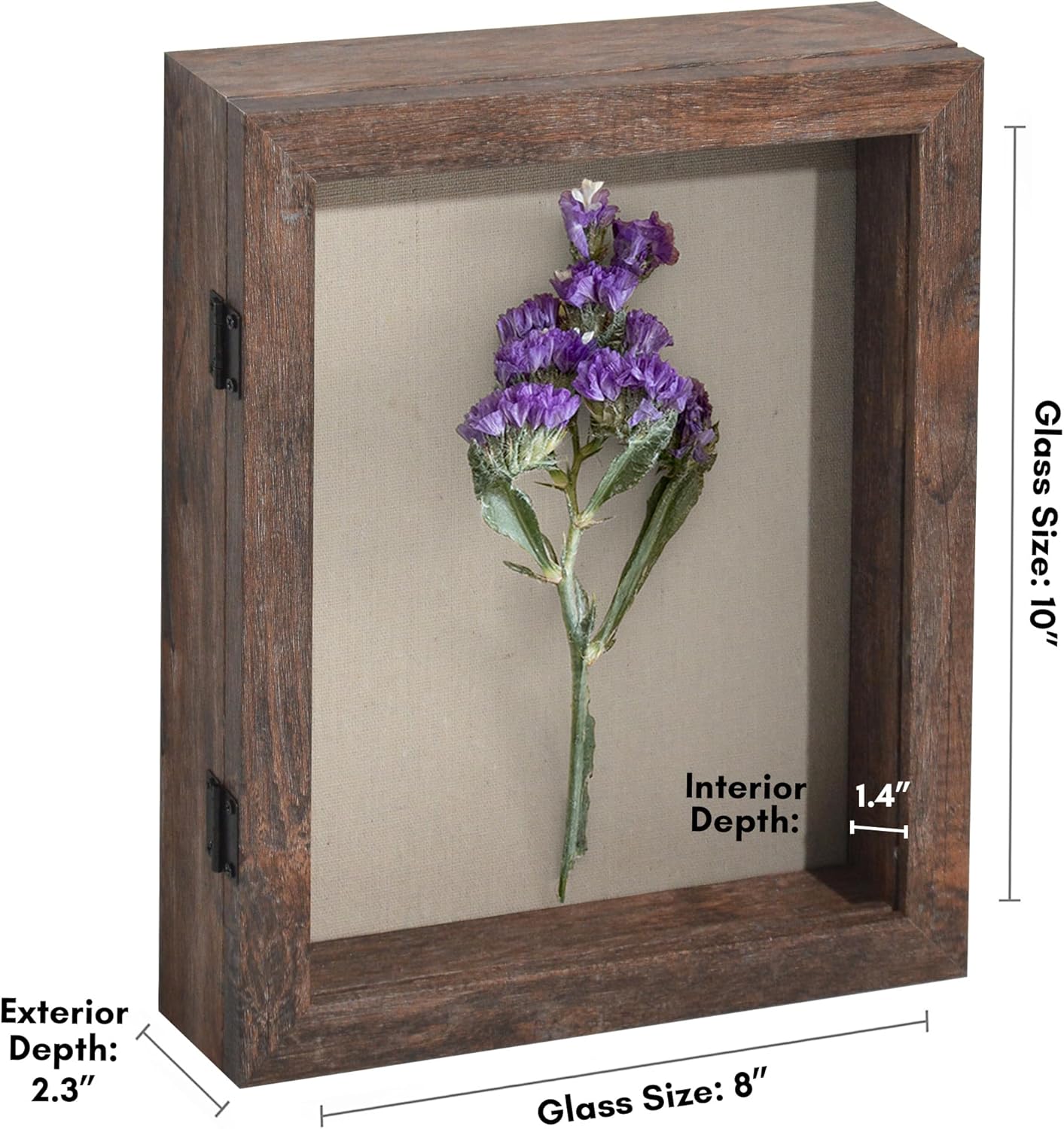Americanflat Front Opening 11x14 Shadow Box Frame with Shatter-Resistant Glass - Silhouette Collection - Shadow Box Display Case for Tabletop and Wall Display - Black