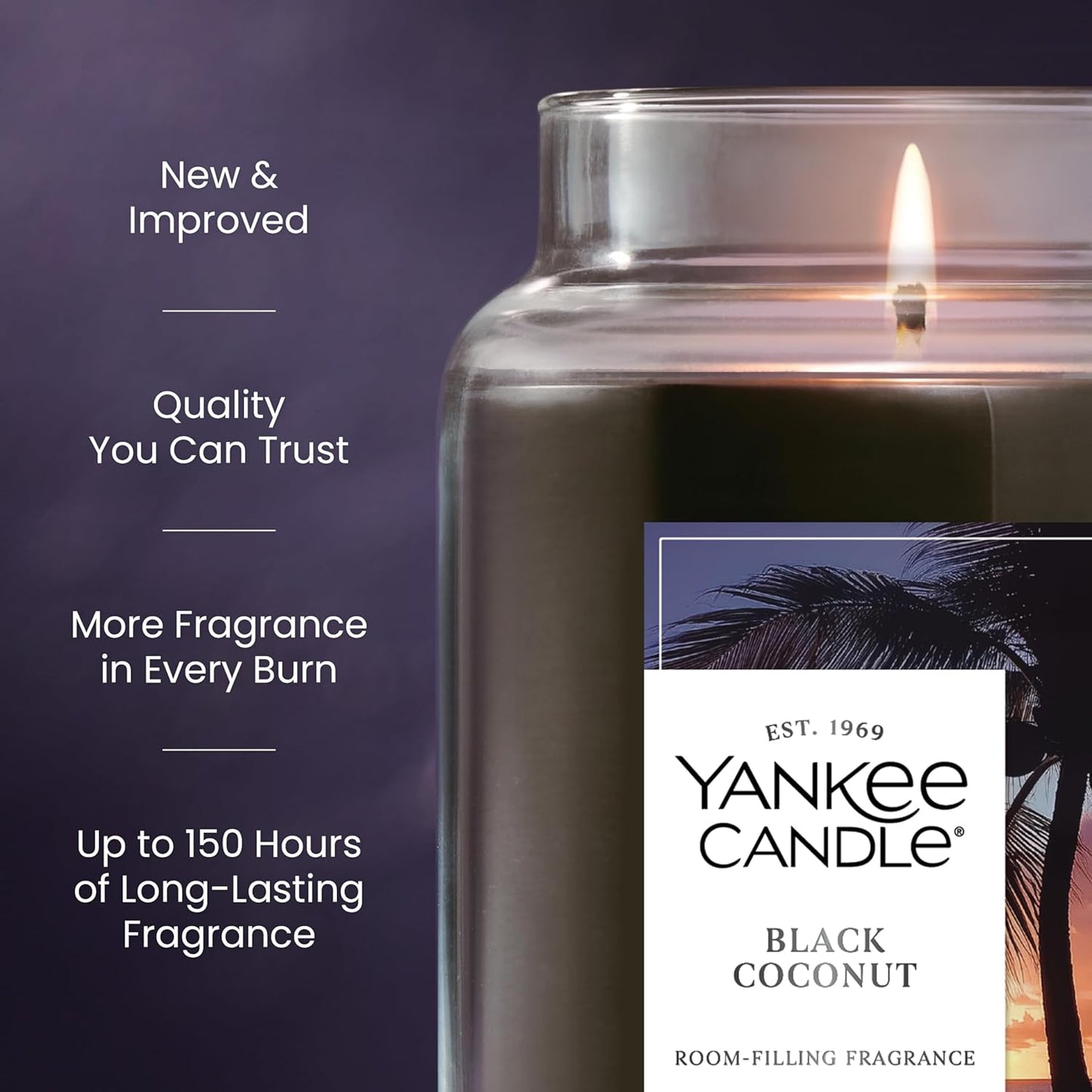 Yankee Candle Sage & Citrus, Scented Candle, 22oz Large Jar with up to 150 Hour Burn Time, Giftable, Birthdays