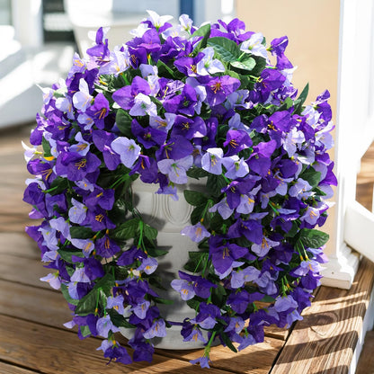 Faux Bougainvillea Artificial Flowers Plants for Outdoor Outside Decoration, 2 PCS Red Fake Flowers UV Resistant Look Real Silk Long Trailing Vines for Front Door Porch Planter Urn Patio Garden Yard
