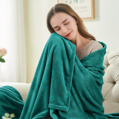 BEDELITE Fleece Blanket Black Throw Blankets for Couch & Bed, Luxury Plush Cozy Fuzzy Blanket 50x60 inches, Super Soft Warm Lightweight Throw Blanket for Travel Camping - Colors B