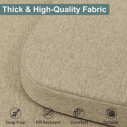 Shinnwa Dining Chair Pads, Patented Design Memory Foam Kitchen Chair Cushions with Ties and Washable Cover, 17" x 16" x 2", Black