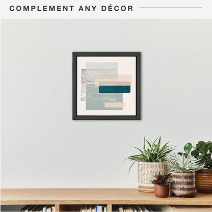 MCS Canvas Float Frames 8x10 Frame, Black Frame for Finished Canvases, Vertical & Horizontal Wall Hanging Frame with Adhesive for Canvas Paintings (1-Pack)