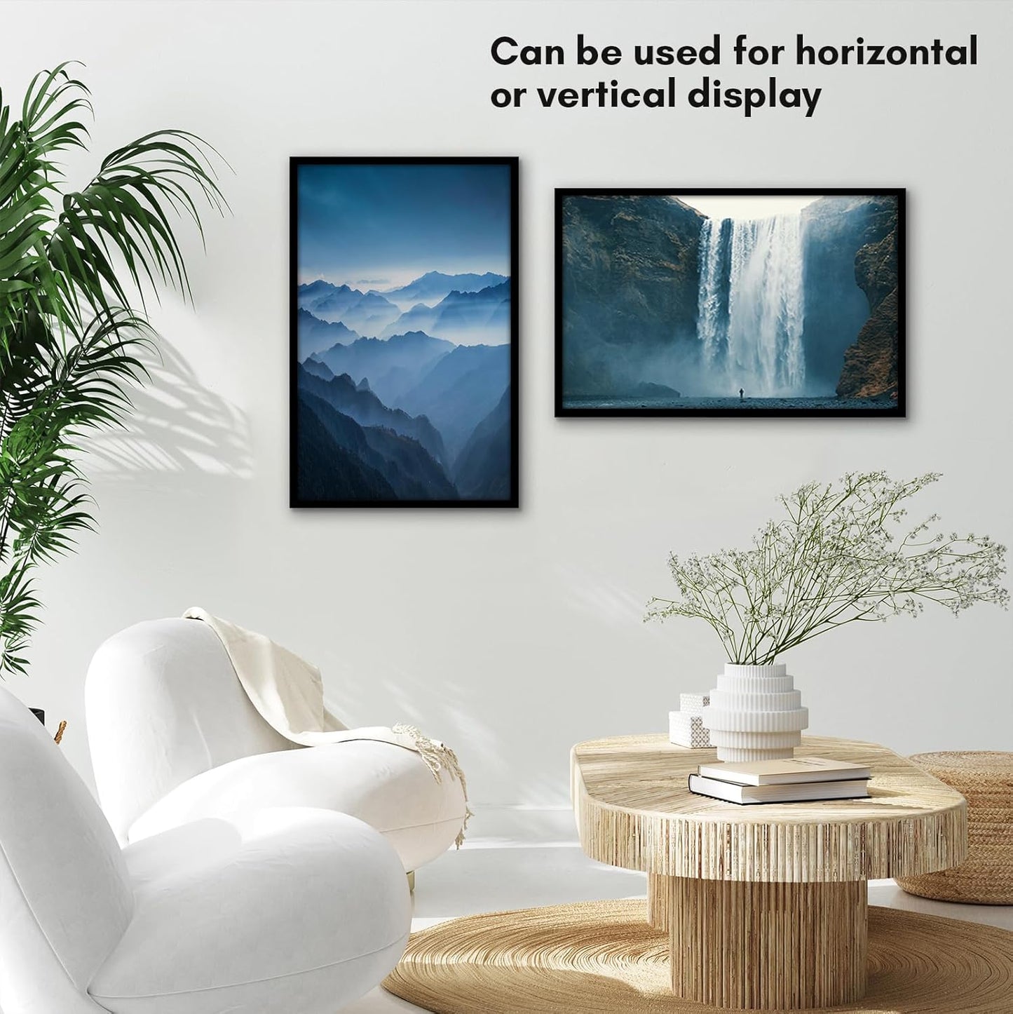 Americanflat 24x36 Poster Frame with Polished Plexiglass - Streamline Collection - Thin Border Picture Frame for Wall Display - Hanging Hardware Included - Black - Colors A