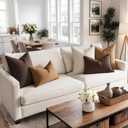 MIULEE Decorative Long Lumbar Throw Pillow Cover for Bed 14x36 Natural Beige Boho Farmhouse Neutral Couch Pillowcase Pack of 1 Accent Modern Sofa Cushion Livingroom Home Decor (Covers Only)