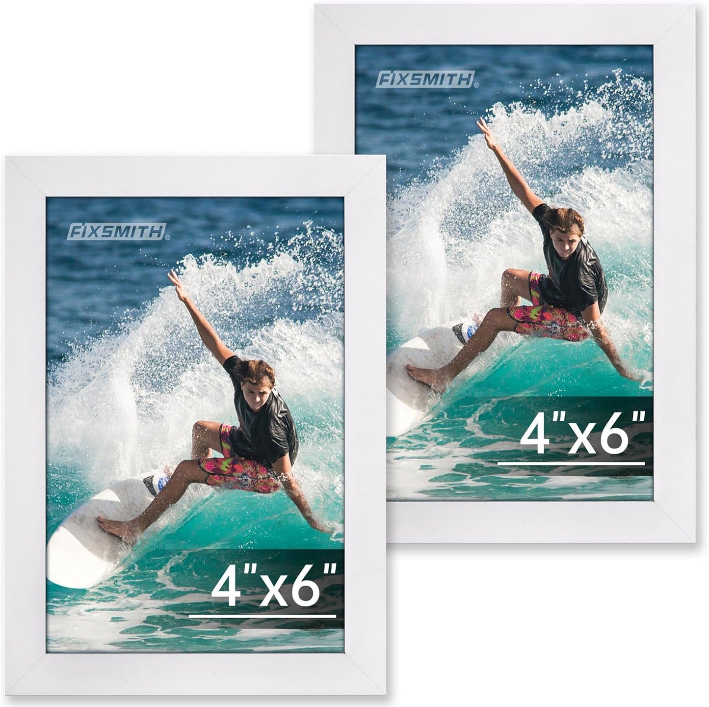 FIXSMITH 10 Pack Picture Frames Collage Wall Decor for Mounting or Tabletop Display, Gallery Wall Frame Set with Two 8x10 Black Frames, Four 5x7 Frames and Four 4x6 Frames, Multi-Pack Photo Frame Set