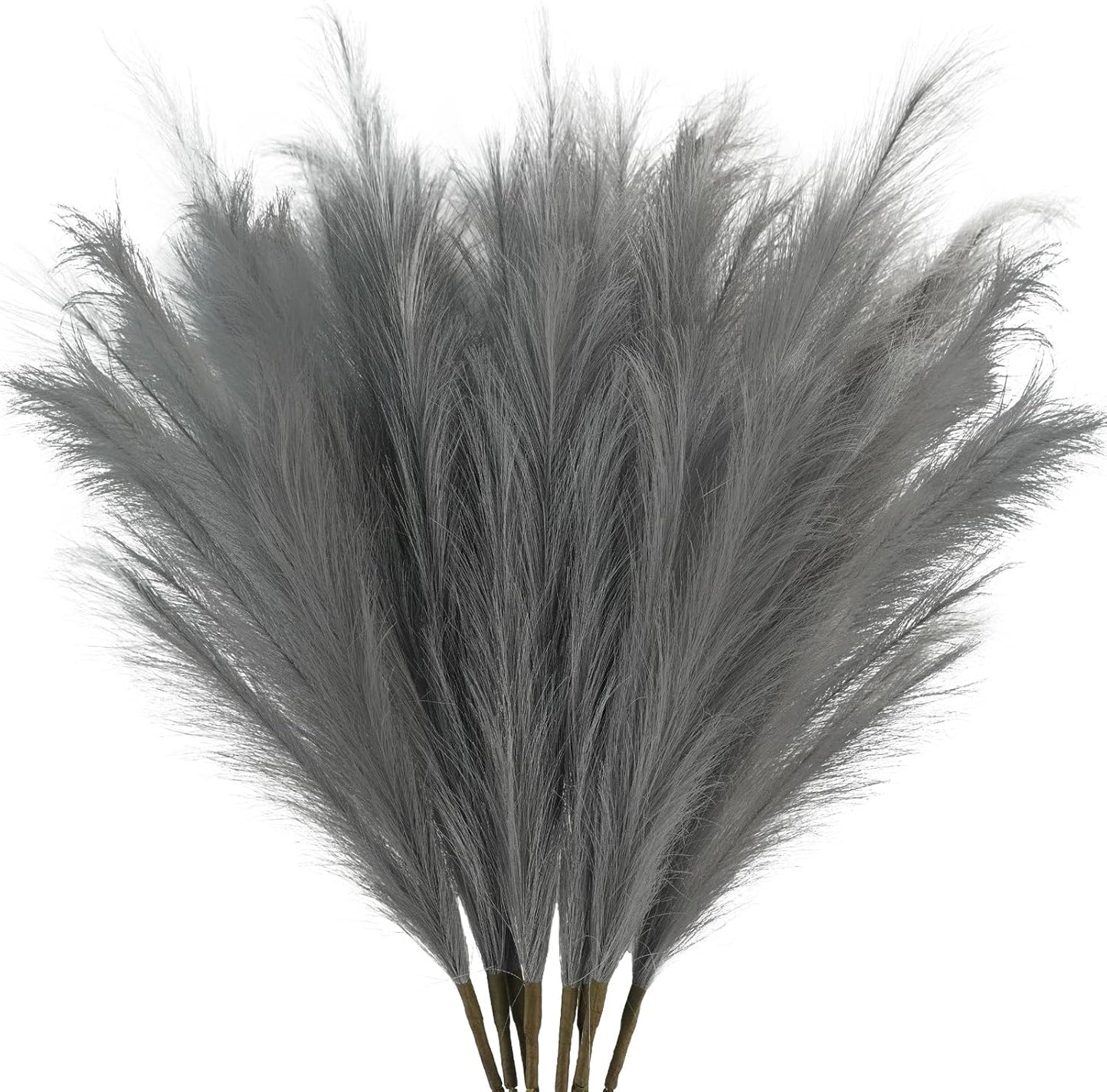 obbsie 50pcs Pink Faux Pampas Grass Decor, 21.6" Short Artificial Floral Branches Vase Filler Flower Arrangement for Home Wedding Boho Outdoor Decor