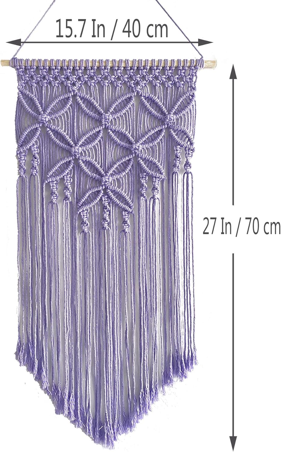 Handmade Cotton Home Decor Macrame Wall Hanging Navy