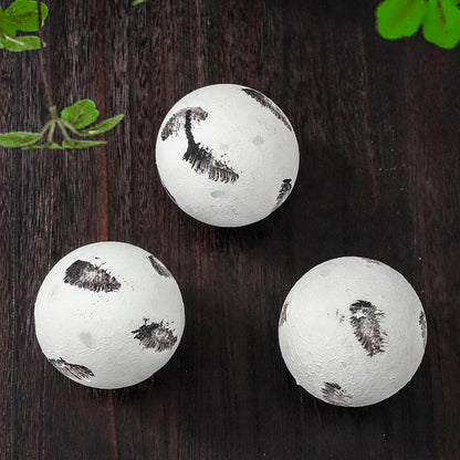 Set of 6 Decorative Orbs for Bowls and Vases - Circle Pattern - Resin Round Sphere Balls for Living, Dining Room Coffee Table Centerpiece Home Decor