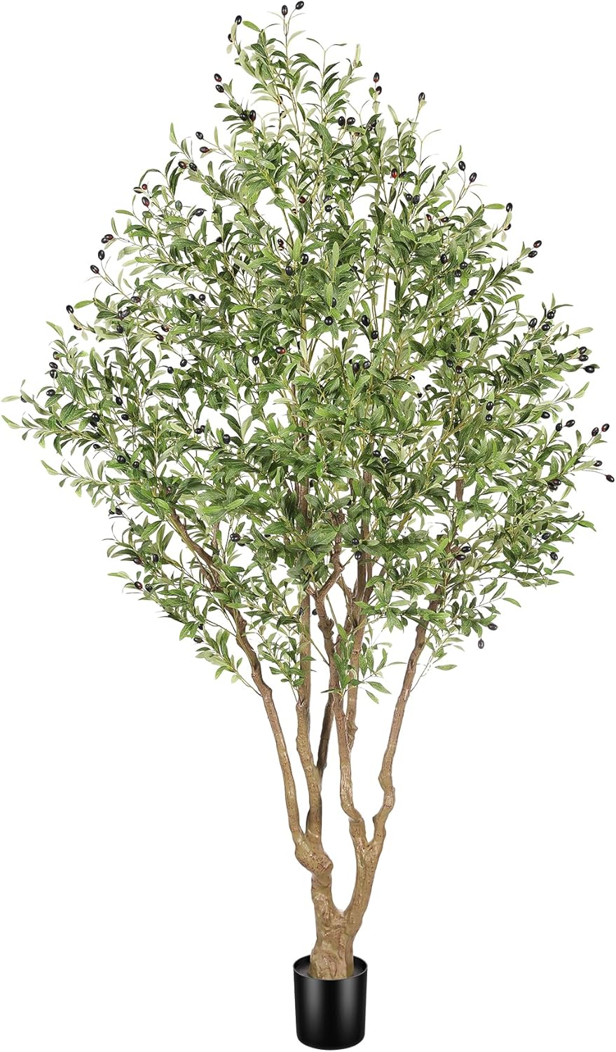 LYERSE Faux Olive Tree 7ft - Artificial Olive Tree Indoor with Large Branches and Realistic Fruits - Fake Olive Tree with Sturdy Base for Modern Home Office House Decor