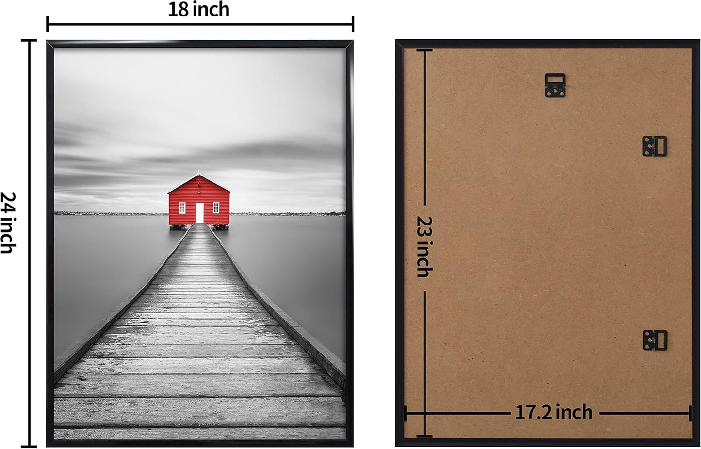 ELSKER&HOME 22.375 x 34 Poster Frame 3 Pack, Black Picture Frame for Horizontal or Vertical Wall Mounting, Sturdy and Scratch-proof