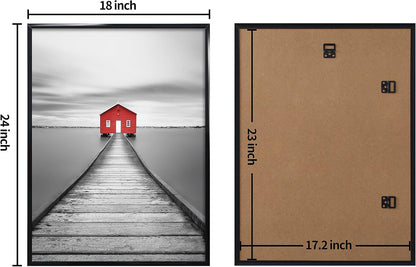 ELSKER&HOME 22.375 x 34 Poster Frame 3 Pack, Black Picture Frame for Horizontal or Vertical Wall Mounting, Sturdy and Scratch-proof