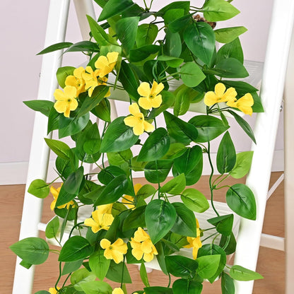 BLEUM CADE Fake Hanging Plants, 2pcs Artificial Pothos Vines Greenery for Wall Home Living Room Office Indoor Outdoor Decor (No Baskets)