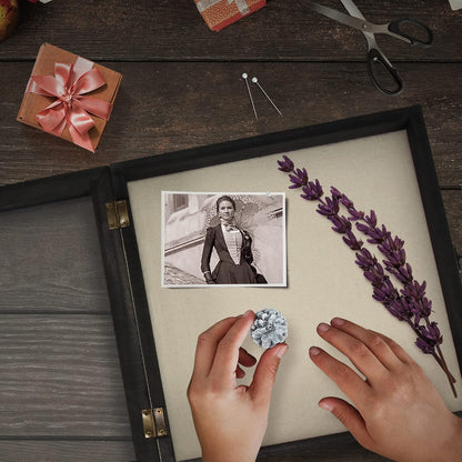 TJ.MOREE Shadow Box Frame 8 x 10 Shadowbox Display Case Picture Frame with Linen Back Memorabilia Bouquet Medals Military Photos Memory Box