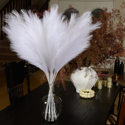 PERFNIQUE Faux Pampas Grass, 9PCS Pompas, Large Pompas Grass, 38'' Tall Pampas Grass for Floor Vase, Pampas Grass Decor Tall for Vase Fillers, Boho Rustic Farmhouse Home Decor(Natural Beige)