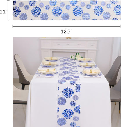 Snowkingdom 2 Pieces Gold Table Runner, Sequin Glitter Foil Metallic Thin Mesh Runner Roll 11"x108", Gold Table Decorations for Event Party, Wedding, Birthday Party, Christmas
