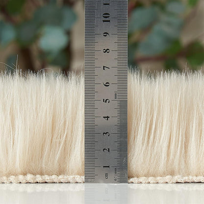 EasyJoy Ultra Soft Fluffy/Fuzzy Shaggy Area Rug Faux Fur Chair Cover Seat Pad for Bedroom Floor Sofa Living Room (2 x 6 ft Sheepskin, Beige)