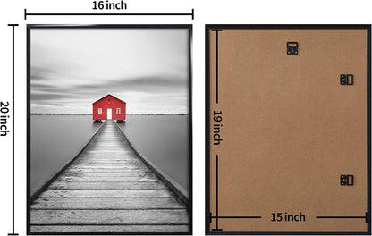 ELSKER&HOME 22.375 x 34 Poster Frame 3 Pack, Black Picture Frame for Horizontal or Vertical Wall Mounting, Sturdy and Scratch-proof