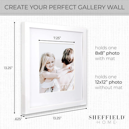Sheffield Home 9 Piece Gallery Wall Frame Set, 11x14 in. matted to 8x10 in. (Matte Black)