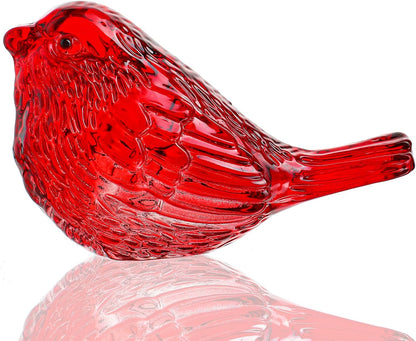 H&D HYALINE & DORA Blue Glass Bird Figurines Bird Gifts for Bird Lovers Women Crystal Glass Animal Figurine Collectible for Home Shelf Decor