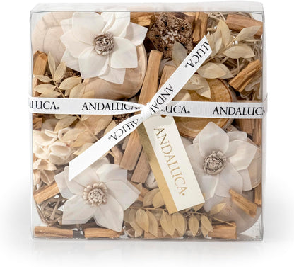ANDALUCA Maison Box Fragrance Potpourri Decorative Vase & Bowl Filler Home Décor (Coconut Sandalwood)