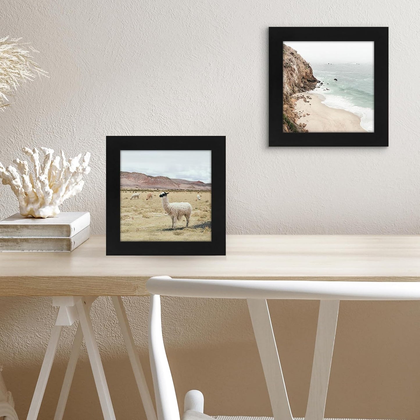 Americanflat 12x18 Poster Frame with Shatter-Resistant Glass - Signature Collection - Gallery-Style Frames Made of Engineered Wood - Photo Frame for Wall Display - Black - Colors A