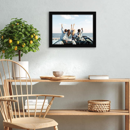 Americanflat 12x18 Poster Frame with Shatter-Resistant Glass - Signature Collection - Gallery-Style Frames Made of Engineered Wood - Photo Frame for Wall Display - Black - Colors C